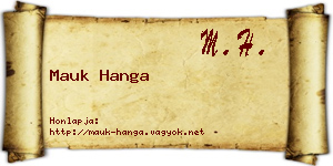 Mauk Hanga névjegykártya